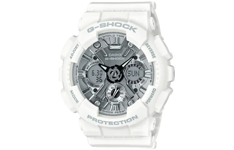 CASIO Men Liquid Crystal/Analog Dual Display Series Silver Watch GMA-S120MF-7A1