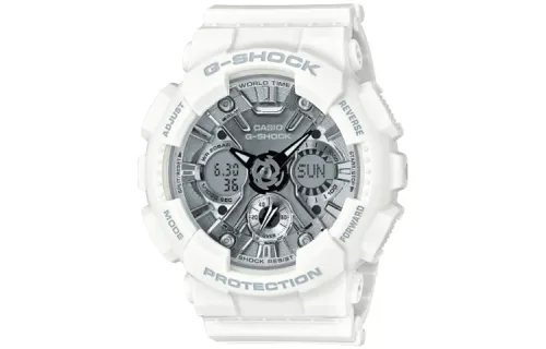 CASIO Men Liquid Crystal/Analog Dual Display Series Silver Watch GMA-S120MF-7A1