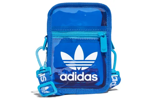 Adidas Originals Trefoil Polyurethane Cell Phone Pouch, Small Square Bag, Shoulder Bag Unisex Klein Blue