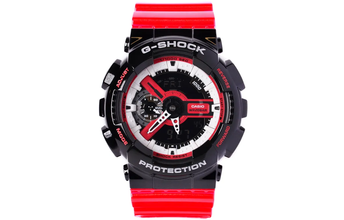 CASIO Men Liquid Crystal/Analog Dual Display Series Black Watch GA-110RB-1A