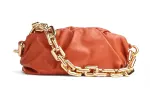 Bottega Veneta Cow Leather Clutch Regular Women's Maple Leaf Brown