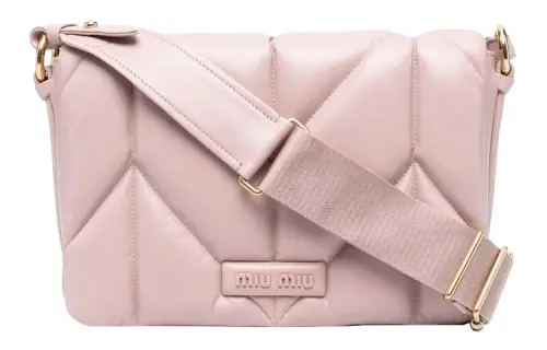 MIU MIU Leather Crossbody Bag, Shoulder Bag Women's Pink