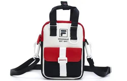 FILA Fabric Crossbody Bag, Handbag Extra Small Women's Standard White