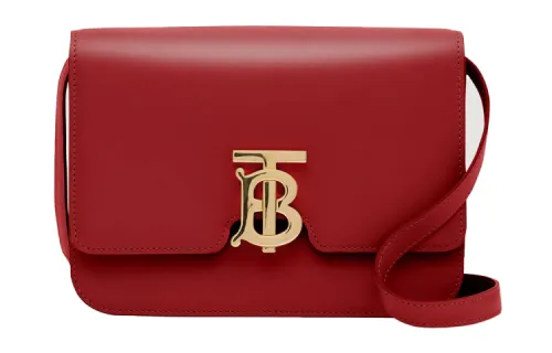 Burberry Cow Leather Lock Bag, Shoulder Bag, Crossbody Bag Women's Red