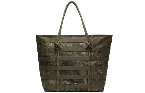 Nike Polyester Tote Bag, Shopping Bag Regular Unisex Brown Green