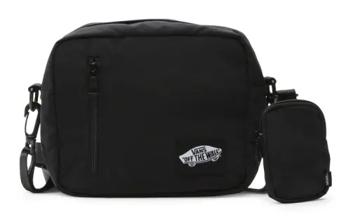 Vans Nylon Fabric Shoulder Bag, Crossbody Bag Regular Unisex Black
