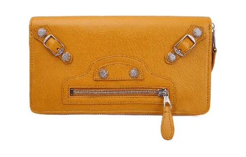 Balenciaga Sheepskin Wallet Regular Women's Yellow