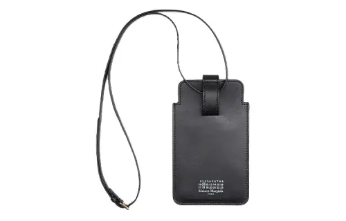 Maison Margiela Calfskin Phone Case Card Holder Unisex Black