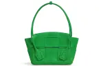 Bottega Veneta Calfskin One Shoulder Handbag Women's Bright Green