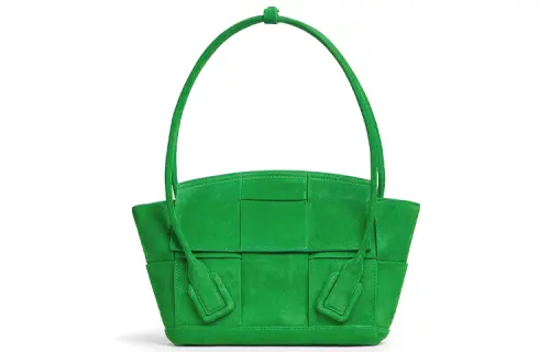 Bottega Veneta Calfskin One Shoulder Handbag Women's Bright Green