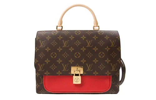 LOUIS VUITTON Marignan Monogram Cow Leather Lockable Messenger Bag, Portable Crossbody Bag, Shoulder Bag Women's Brown