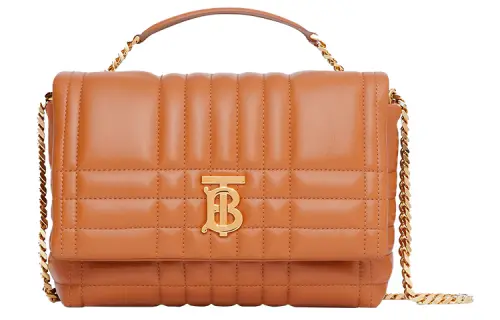 Burberry Lola Bag Lambskin Handbag, Shoulder Bag, Crossbody Bag Women's Maple Brown
