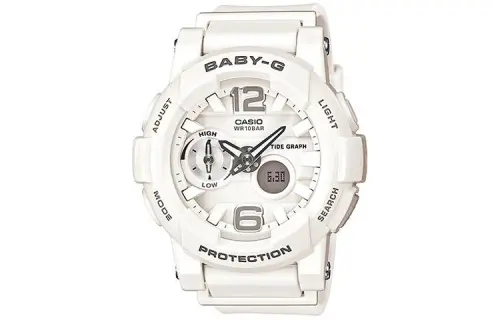 CASIO Women's BABY-G 38mm White Watch BGA-180-7B1