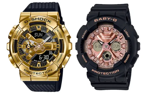 CASIO Unisex Pair Table Series Gold Watch