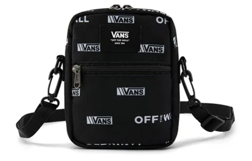 Vans Polyester Shoulder Bag, Crossbody Bag Regular Unisex Black