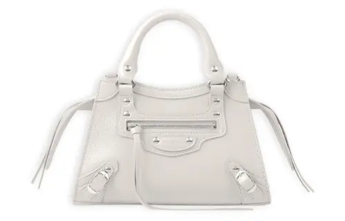 Balenciaga Cow Leather Handbag Women's Gray