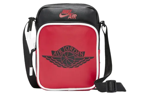 Jordan Polyester Cell Phone Pouch, Shoulder Bag, Crossbody Bag Small Unisex Black Red Multicolor