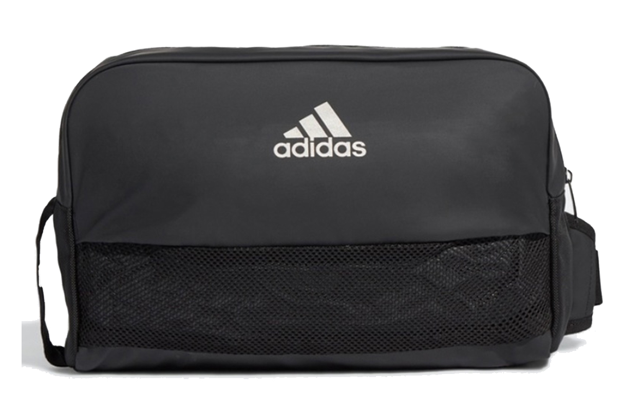 Adidas, sports black small clutch bag for leisure for men and women, with your logo imprint, polyester, for beloved