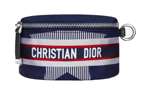 DIOR Travel Tricolor Technical Fabric Coin Purse Unisex Red/Blue/White