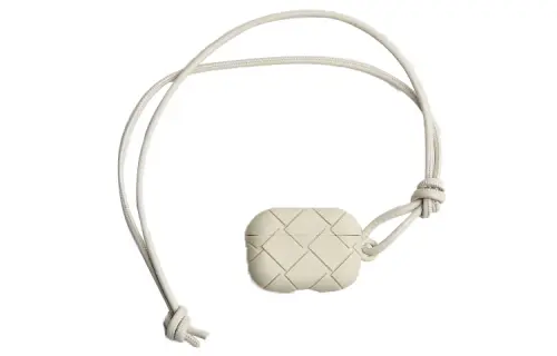 Bottega Veneta Solid Color Silicone Earphone Case Men's Gypsum
