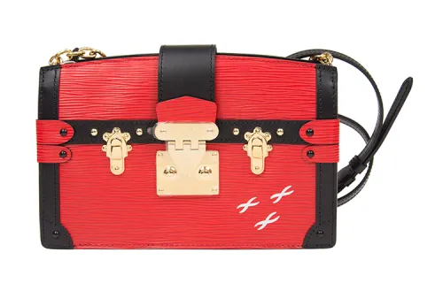LOUIS VUITTON Trunk Clutch Leather Small Square Bag, Crossbody Bag, Shoulder Bag Women's Red