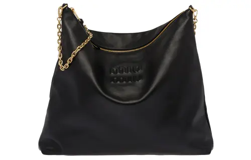 MIU MIU Soft Sheep Leather Handbag, Shoulder Bag Women's Black