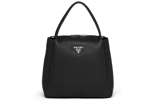 PRADA Deerskin Handbag Medium Women's Black