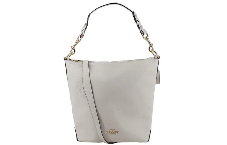 COACH Leather Shoulder Bag, Crossbody Bag, Bucket Bag, Handbag Large Women's White