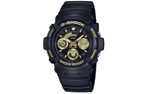 CASIO Men Liquid Crystal/Analog Dual Display Series 52mm Black Watch