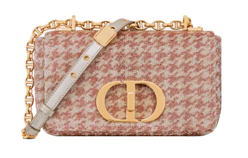 DIOR Caro Embroidery Crossbody Bag, Shoulder Bag Small Women's Pink