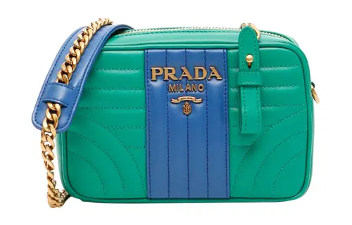 PRADA Diagramme Cow Leather Shoulder Bag, Camera Bag Women's Multicolor