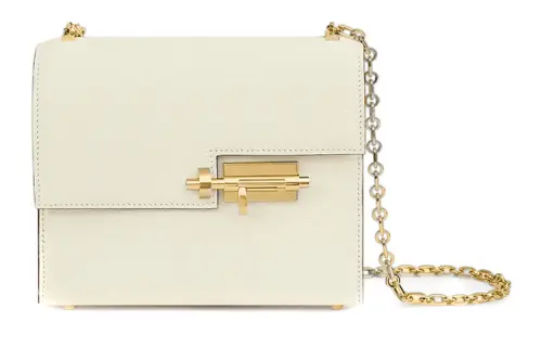 HERMES Verrou Mysore Goat Skin Verrou Bag, Shoulder Bag, Crossbody Bag Women's I2 Nata Cream White