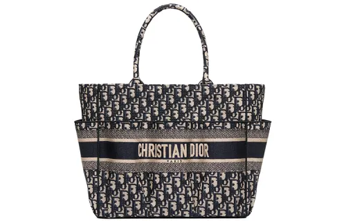 DIOR BookTote Canvas Tote Bag, Shopping Bag, Shoulder Bag, Handbag Women's Blue