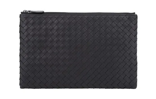 Bottega Veneta Sheepskin Clutch Men's Black
