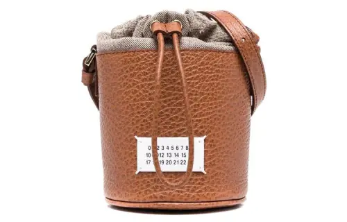 Maison Margiela Calfskin Bucket Bag, Shoulder Bag, Crossbody Bag Women's Brown