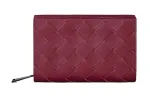 Bottega Veneta Cow Leather Coin Purse Men's Bordeaux
