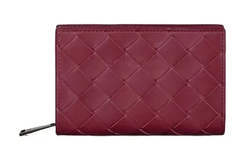 Bottega Veneta Cow Leather Coin Purse Men's Bordeaux