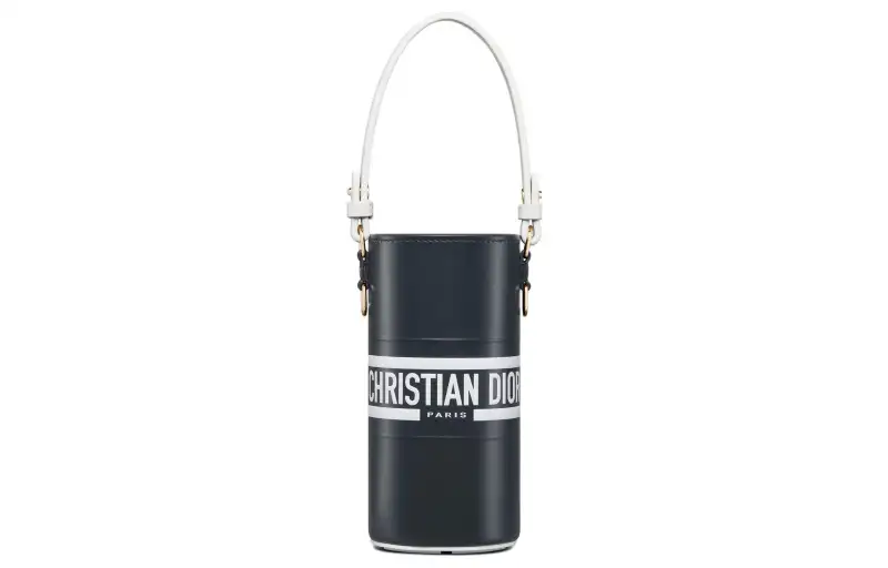 DIOR Cow Leather Water Bottle Bag, Shoulder Bag, Crossbody Bag, Handbag Women's Black