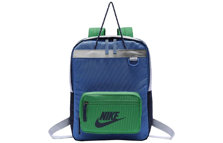 Nike Polyester Backpacks Unisex Blue Green