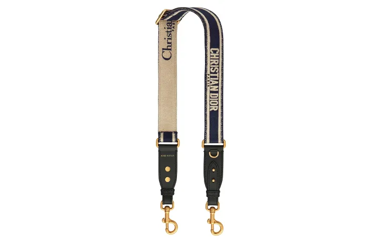 DIOR Embroidery Bag Straps Women's Dark Blue