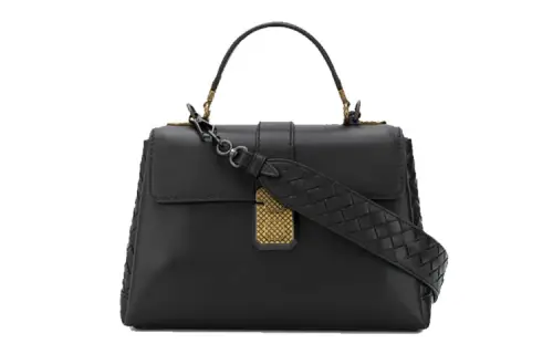 Bottega Veneta Classic Calfskin One Shoulder Handbag Women's Black
