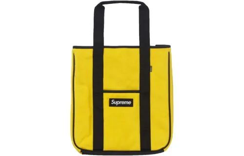 Supreme FW18 Polyester Tote Bag, Shopping Bag, Shoulder Bag, Handbag Regular Unisex Yellow