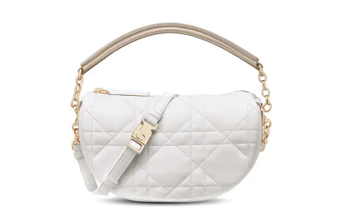 DIOR Sheepskin Shoulder Bag, Crossbody Bag, Handbag Small Women's White