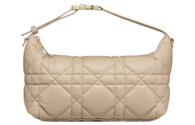 DIOR Cow Leather Clutch Medium Women's Natural