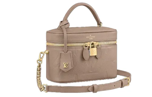 LOUIS VUITTON Vanity Grain Cow Leather Makeup Bag, Handbag, Crossbody Bag, Shoulder Bag Women's Flesh