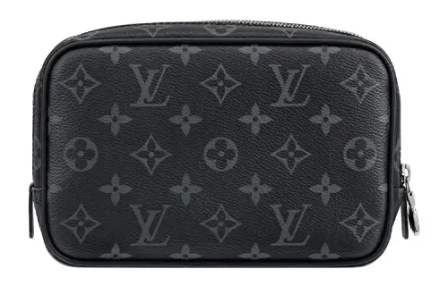 LOUIS VUITTON Toiletry Pouch Monogram Eclipse Pm Black/Grey