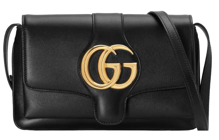 GUCCI Arli Leather Small Square Bag, Crossbody Bag, Shoulder Bag Women's Black