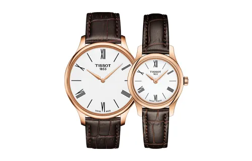 TISSOT Junya Collection Quartz Movement 30m Waterproof Unisex Watch 25mm White Dial Stainless Steel Case