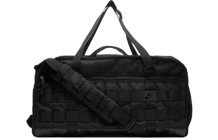 Nike Polyester Portable Crossbody Basketball Bag, Travel Bag, Gym Bag Large Unisex Pure Black
