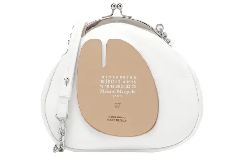 Maison Margiela Tabi Sheepskin Buckle Bag, Shoulder Bag, Crossbody Bag Women's White